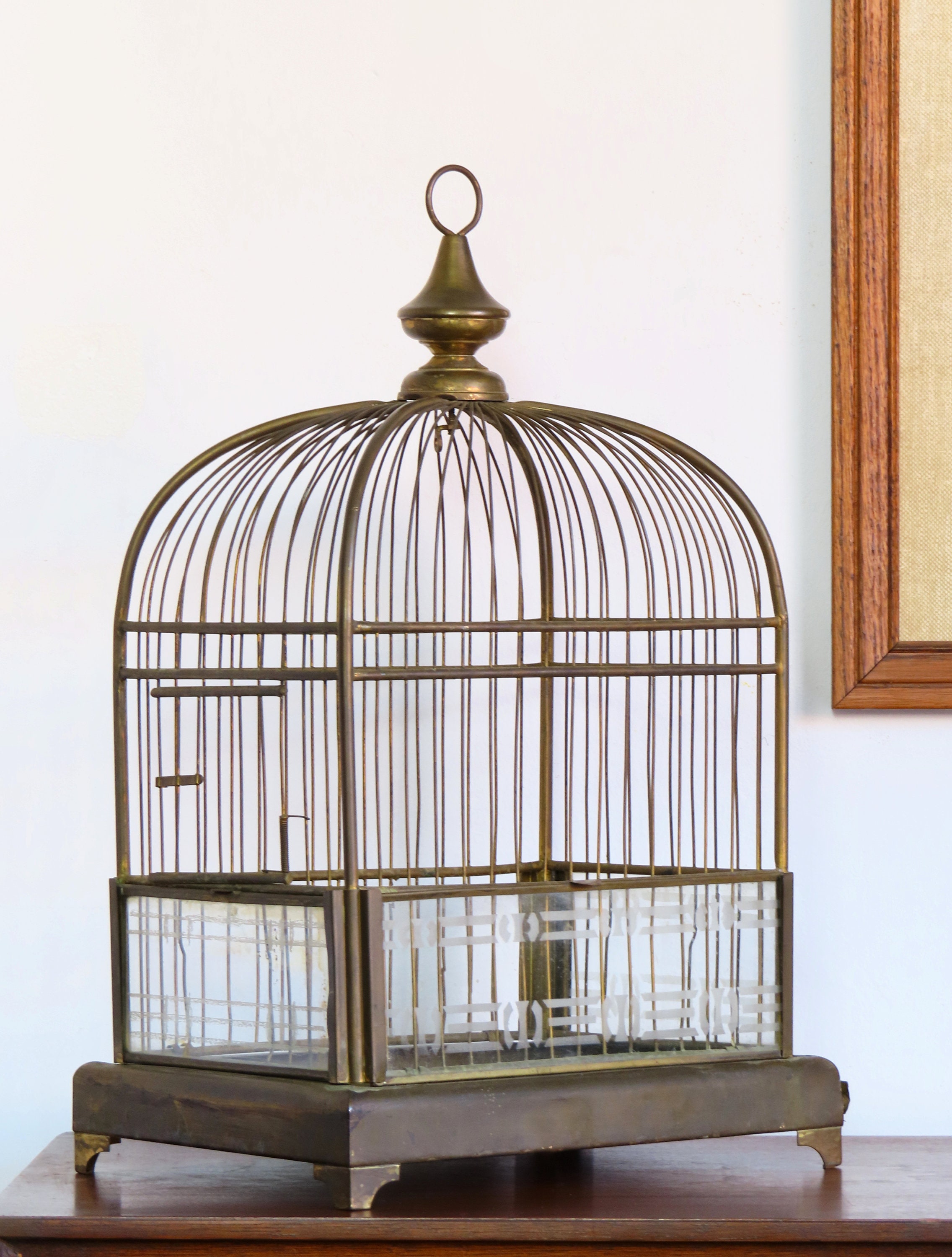 ART DECOR BRASS BIRDCAGE – 50X40X20CM – Lemon Tree Interiors