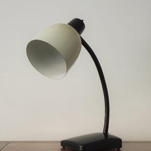 1950s Industrial Metal Gooseneck Lamp - Vintage