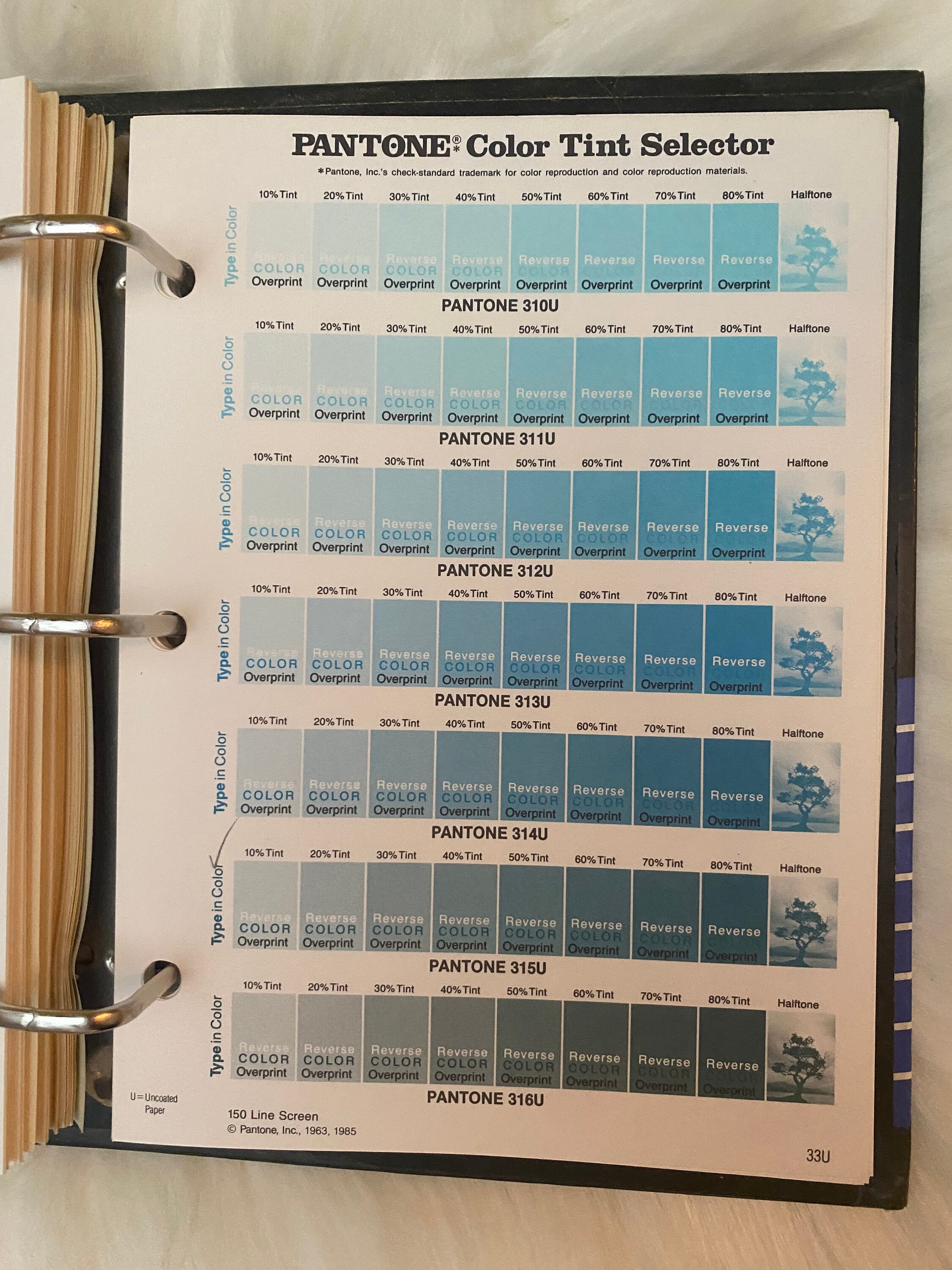 Pantone Color Tint Selector Book Binder Style 1985 Vintage Book - Etsy