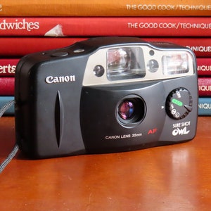 Canon Sure Shot Owl- 35mm Point and Shoot Camera - 1990s - Vintage Film Camera