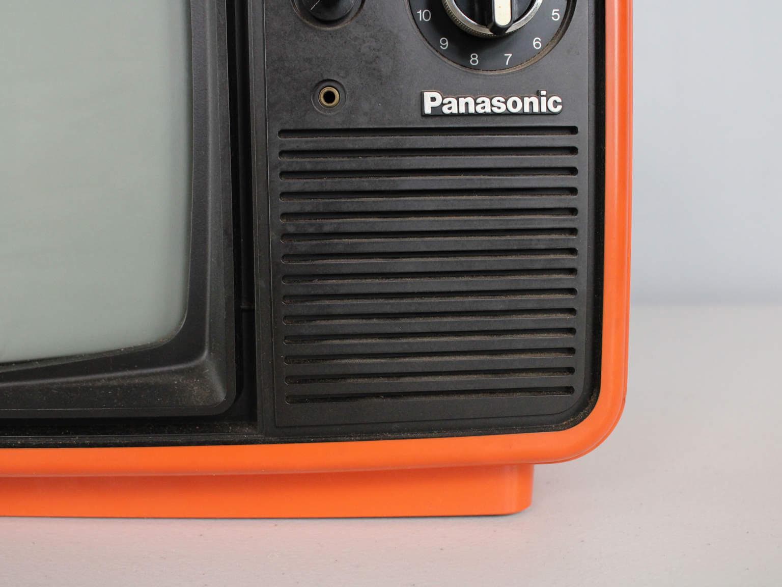 1970s Panasonic Solid State Portable TV - Orange - Model TR-822
