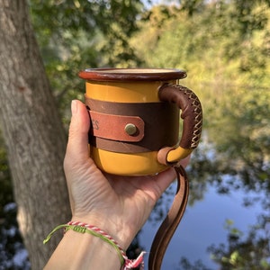 Father&#39;s Day, Gift For Dad, Camping Mug, Personalized Gift, Outdoor Mug, Gift For Boyfriend, Stainless Steel, Birthday Gift, Leather