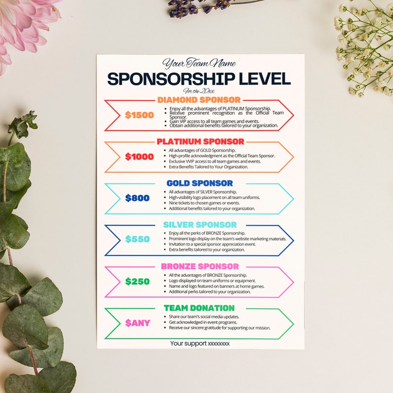 Editable Sponsorship Level Flyer Digital Club Sponsorship Level Editable Sponsorship Level Flyer Digital Club Sponsorship Level