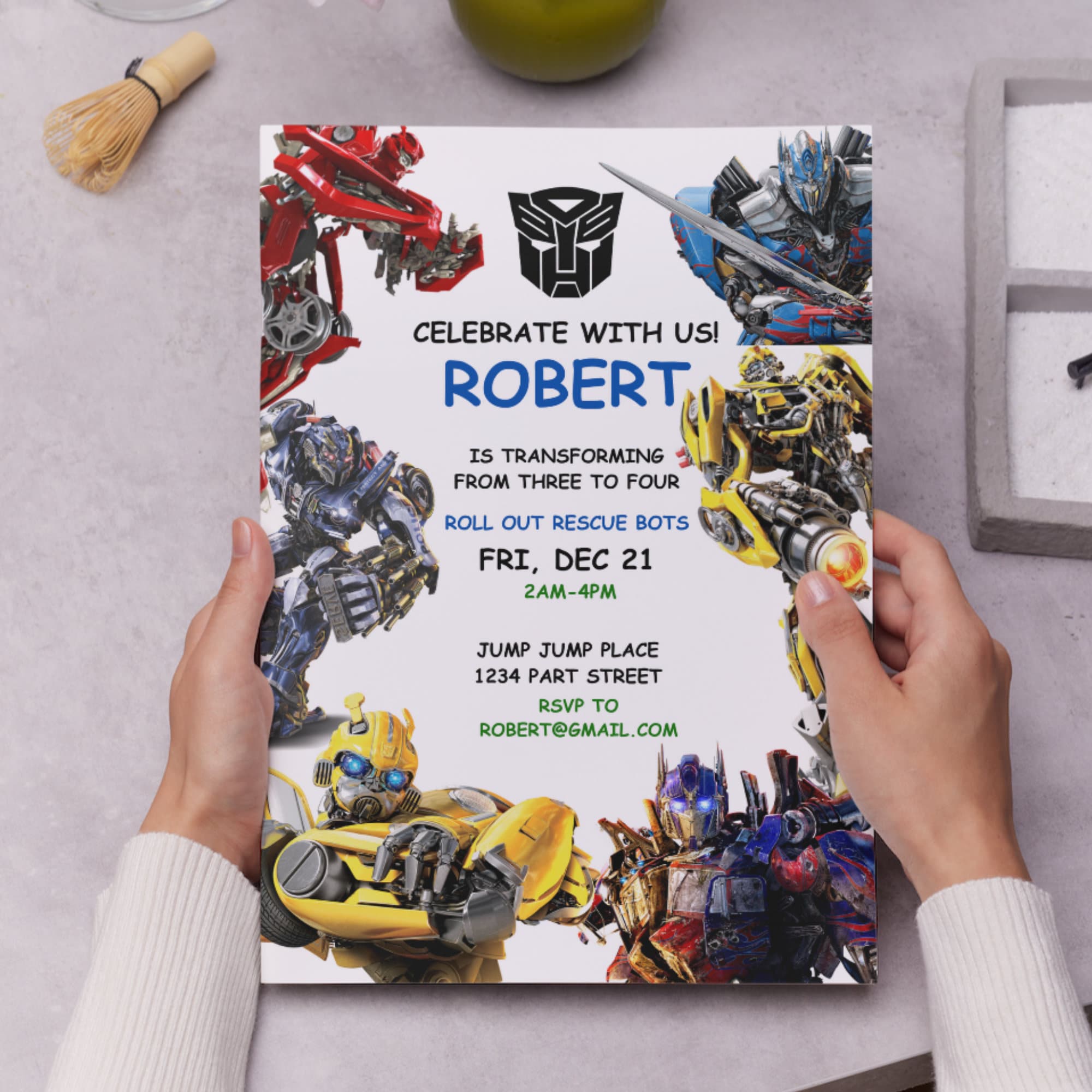Rescue Bots Birthday Invitation: Customizable Transformers Party - Etsy