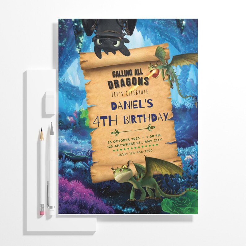 Editable Calling All Dragons Invitation Dragon Birthday - Etsy