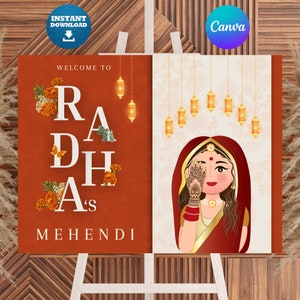 Mehndi welcome signs as Mehndi decor, Mehndi posters & Mehendi Welcome Sign, Mehndi sign as Mehendi signs, Mendhi welcome sign Mendhi sign