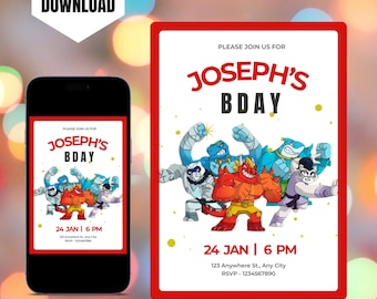 Editable Goo Jit Zu Birthday Invitation Template
