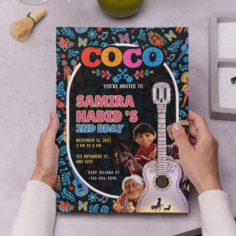 Editable Coco Invitation, Printable Coco Birthday Invitation, Digital ...