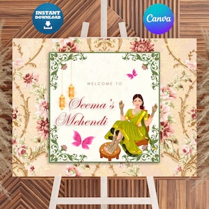 Mehndi welcome signs as Mehndi decor, Mehndi posters & Mehendi Welcome Sign, Mehndi sign as Mehendi signs, Mendhi welcome sign Mendhi sign