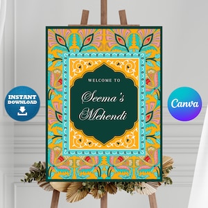 Mehndi welcome signs as Mehndi decor, Mehndi posters & Mehendi Welcome Sign, Mehndi sign as Mehendi signs, Mendhi welcome sign Mendhi sign