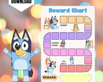 Bluey Reward Chart, Printable Bluey Potty Training Chart, Digital Bluey Potty Chart, Daily Chore Chart, Behavior Chart