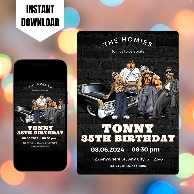 Editable Cholo Birthday Invitation Template, Printable Cholo Invite