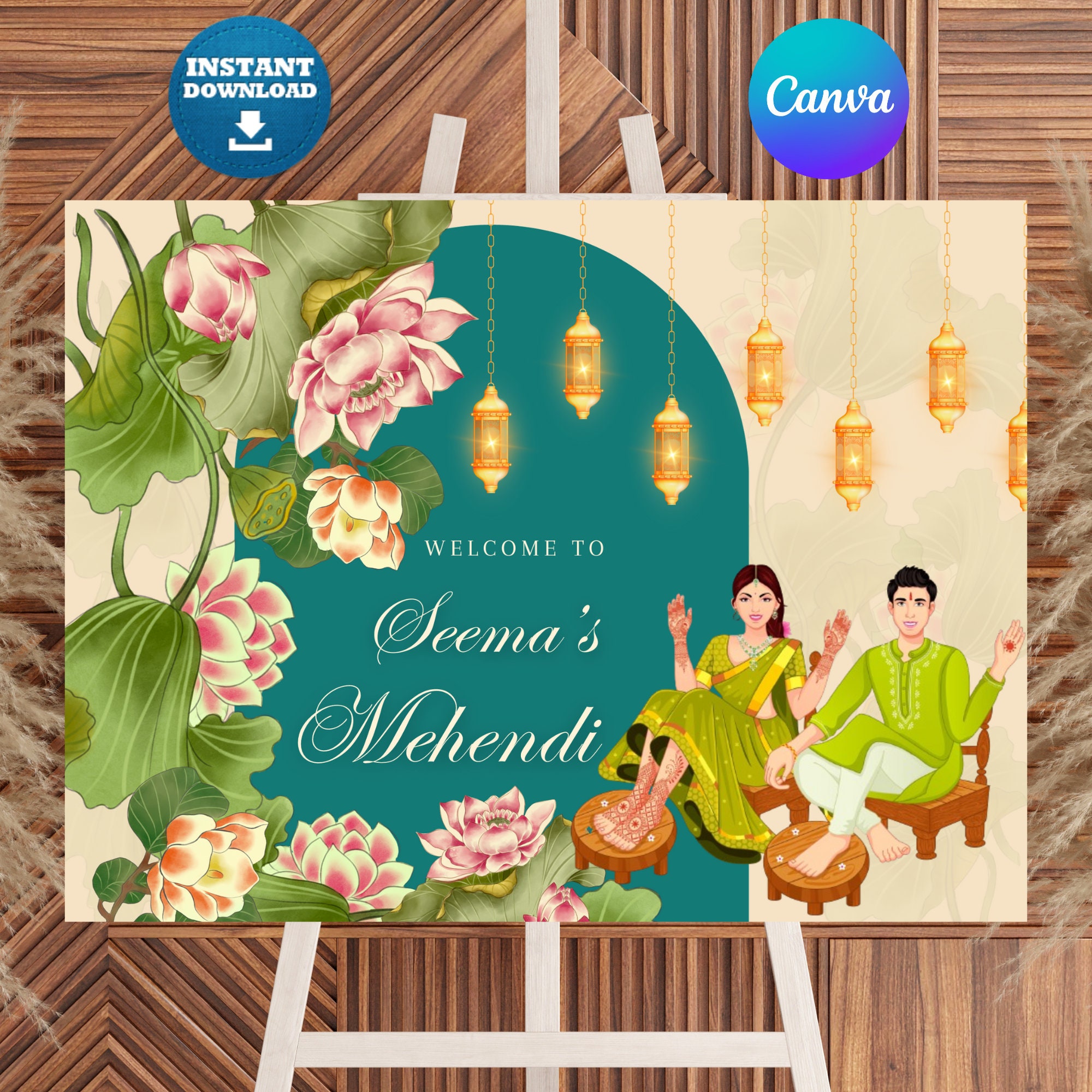 editable-mehndi-welcome-sign-printable-wedding-welcome-sign-digital