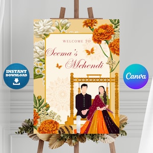 Mehndi welcome signs as Mehndi decor, Mehndi posters & Mehendi Welcome Sign, Mehndi sign as Mehendi signs, Mendhi welcome sign Mendhi sign