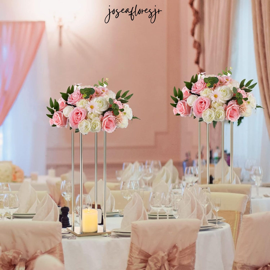 Six Artificial Flower Centerpieces for Table Decoration Six Large Fake