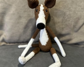 Whippet Plush, Italian Greyhound Dog Toy, Gift for dog owner