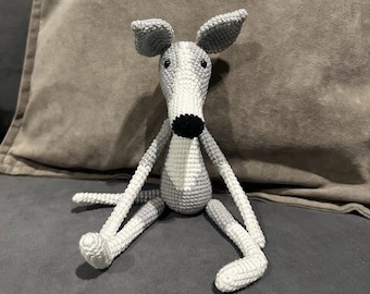 Whippet, Greyhound, and Borzoi Inspired Crochet Doll - Ideal Gift for Dog Lovers