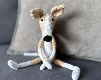 Greyhound Stuffed Toy: Handmade Plush Dog, Made to Order