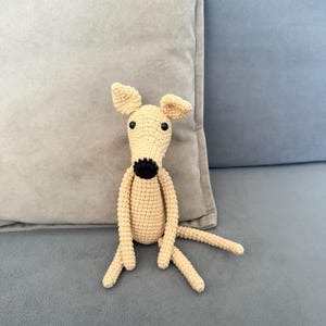 Whippet mini, Greyhound, Italian Greyhound Toy - Perfect Gift for Dog Lover (17 cm) Beige