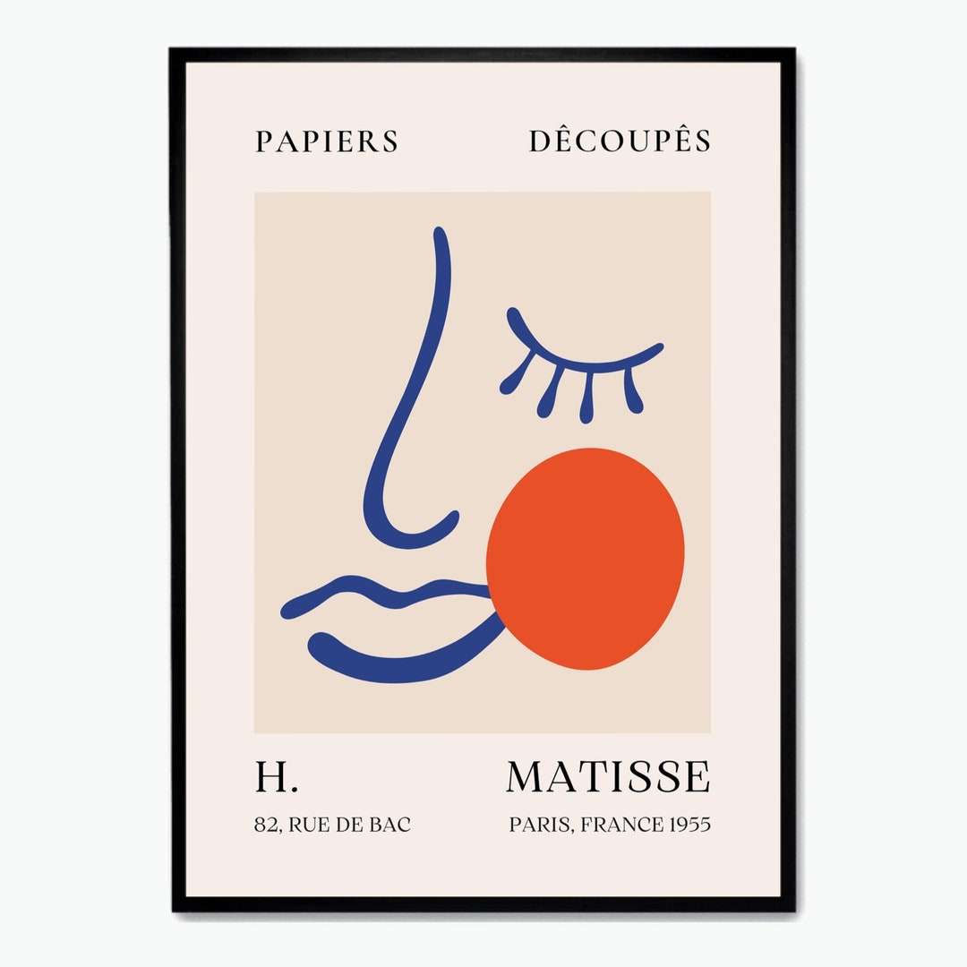 Matisse Face Poster Henri Matisse One Line Art Vintage Print Abstract