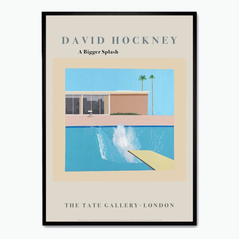 David Hockney A Bigger Splash Exhibition Poster David Hockney