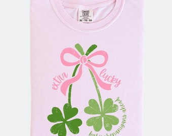 Pregnancy Announcement St. Patrick's Day Shirt, Baby Reveal Lucky Clovers T-shirt, Cute Expecting Mom Gift, Baby Shower St Patrick Shamrock