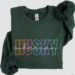Cute Siberian Husky Mom Shirt, Husky Sweatshirt, Gift for Husky Owner, Husky Dog Mama Gift, Husky Sweater, Husky Lover Shirt, Gift for Her