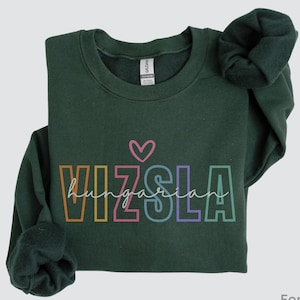 Schattig Hongaarse Vizsla hond moeder shirt, Vizsla sweater, cadeau voor Vizsla eigenaar, Vizsla hond mama cadeau, Vizsla trui, Vizsla minnaar shirt