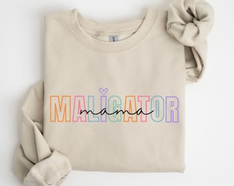 Cute Belgian Malinois Mom Shirt, Maligator Sweatshirt, Belgian Malinois Dog Mom Gift, Mali Mama Gift, Mali Sweater, Malinois Sweater Gifts