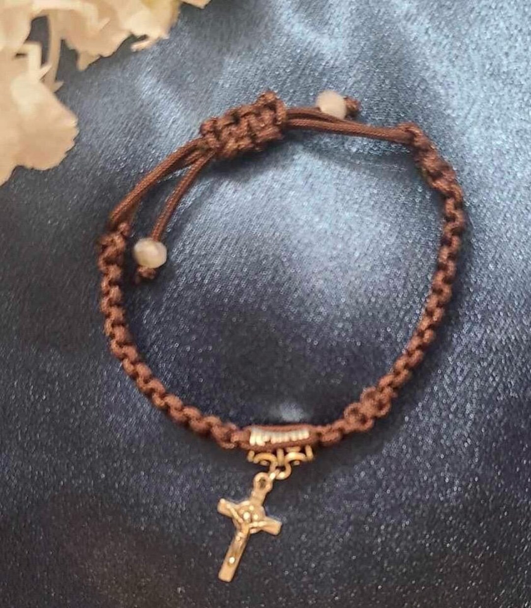 Womens Adjustable Christian Macrame Bracelet, Macrame Bracelet With ...