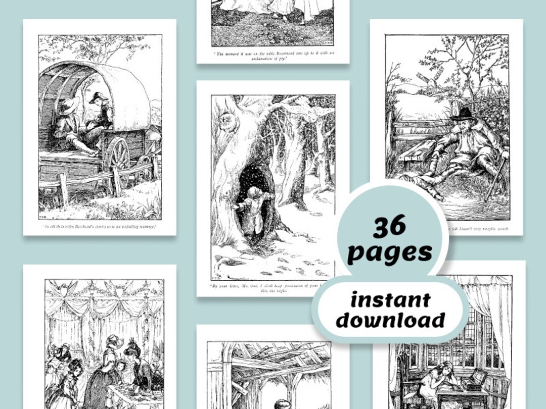 Digital Coloring Books for Adults Coloring Fairy Tales Etsy
