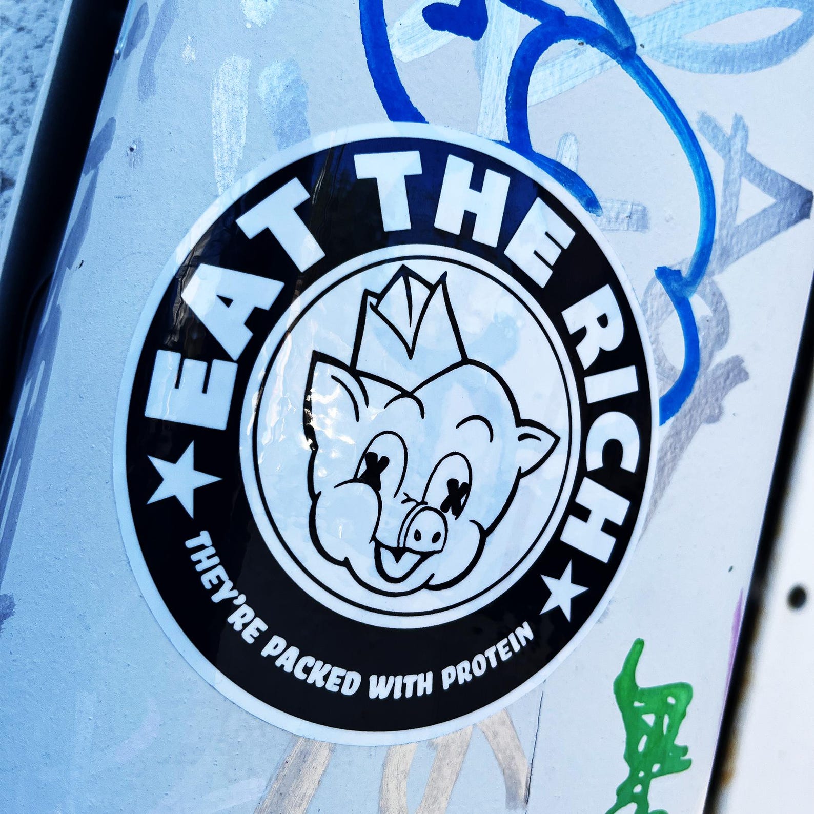 Rich Loading Sticker Eat the Rich Sticker | Street Art Slap Stickers - Etsy
