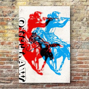 Outlaw - Pop Art Cowboy Western Poster Print