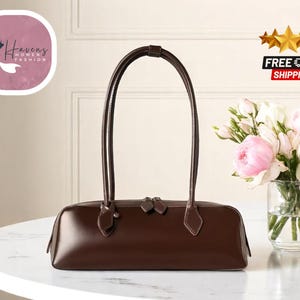 Echte Baguette Umhängetasche | Elegante Handtasche für Damen | Luxus Designer Geldbörse | schicke Fashion Tote | Stylisches Leder-Accessoire