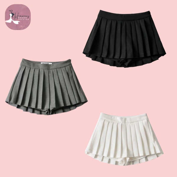 Minijupe Cheer | Uniformes plissés pour femmes | Tenues Rave | Plaid style preppy