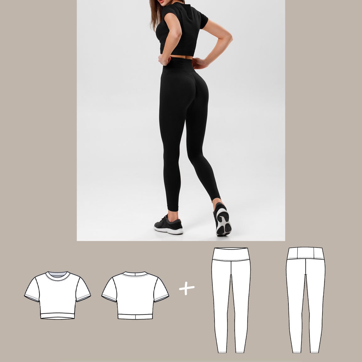 Workout Set – Activewear Bundle PDF Digital Sewing Pattern ...