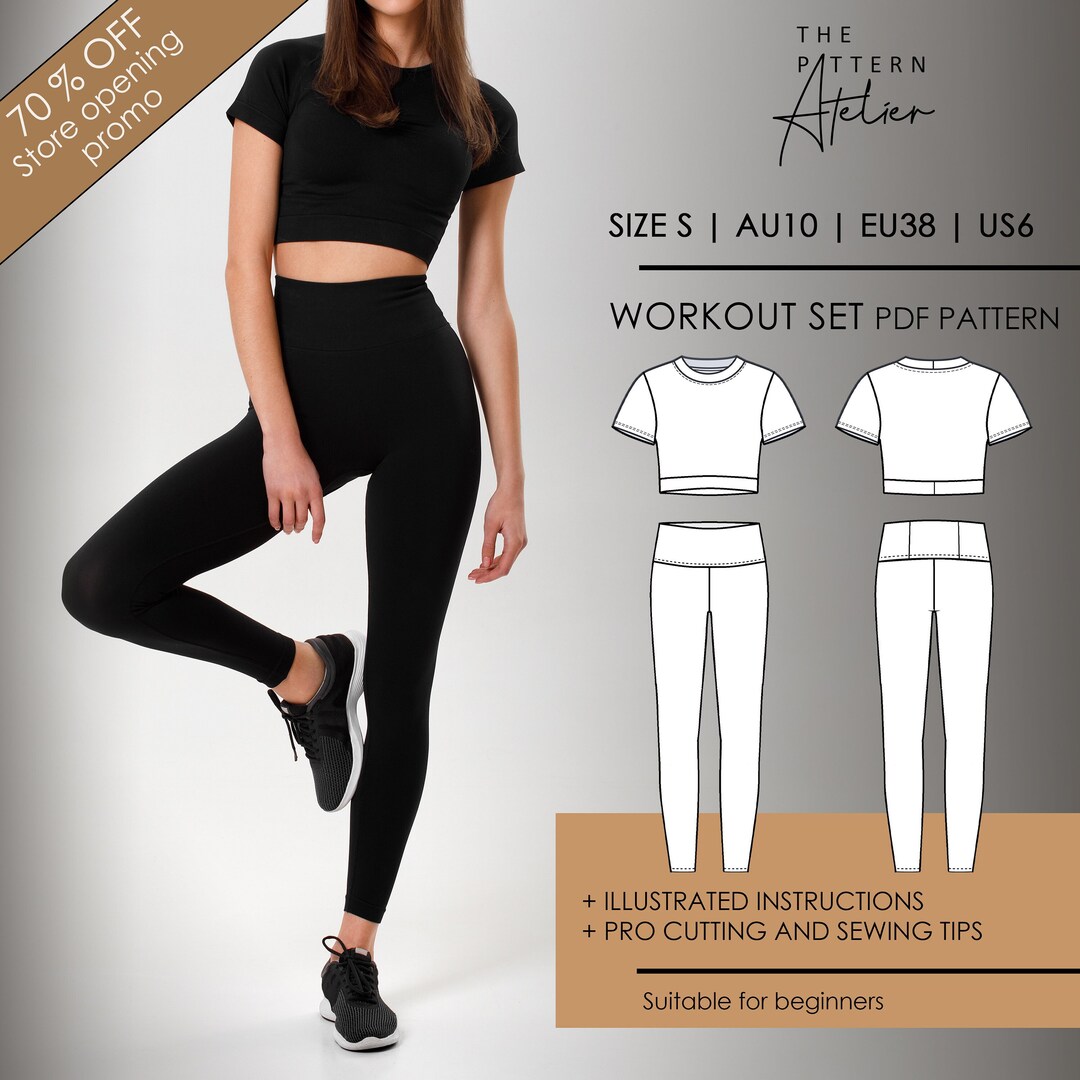Basic Workout Set PDF Digital Sewing Pattern Bundle Performance ...