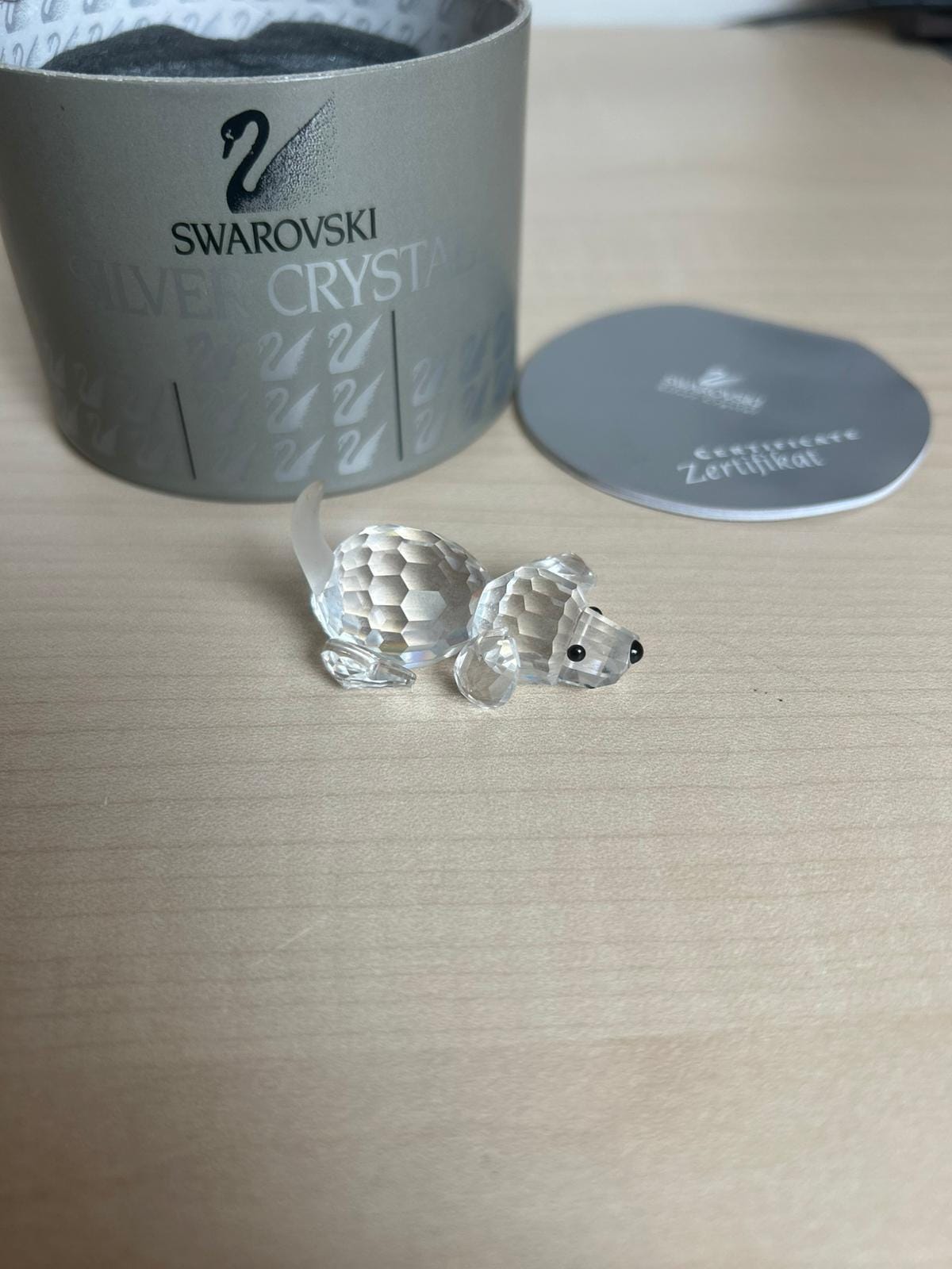 Swarovski Crystal Beagle Puppy Playing / Lying 172296 Mint Boxed