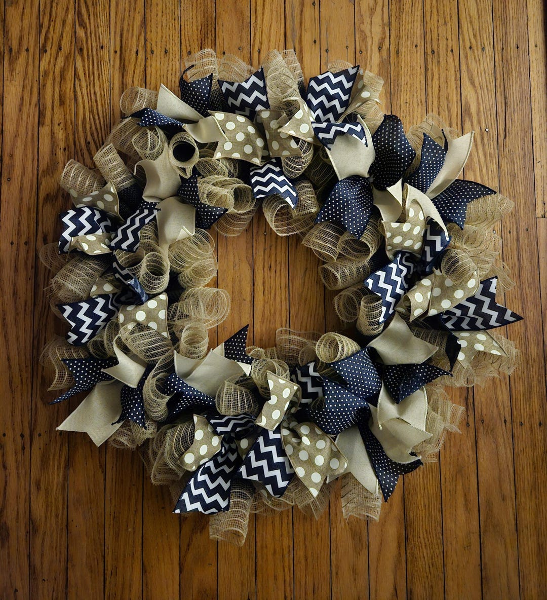 Deco Mesh Ribbon Wreath - Etsy