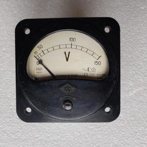 Rare 1967 USSR AC Voltmeter - Retro Electrical Tester - Industrial Steampunk - Loft Decor