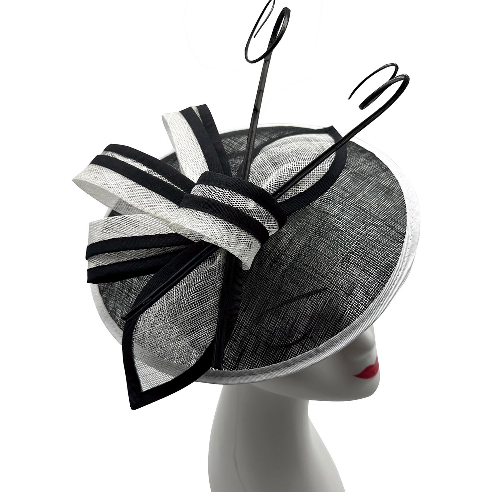 Black Fascinators (Monochrome) Amazon.com: Needzo Black Fascinator Hat for Women, Derby and  main image 4