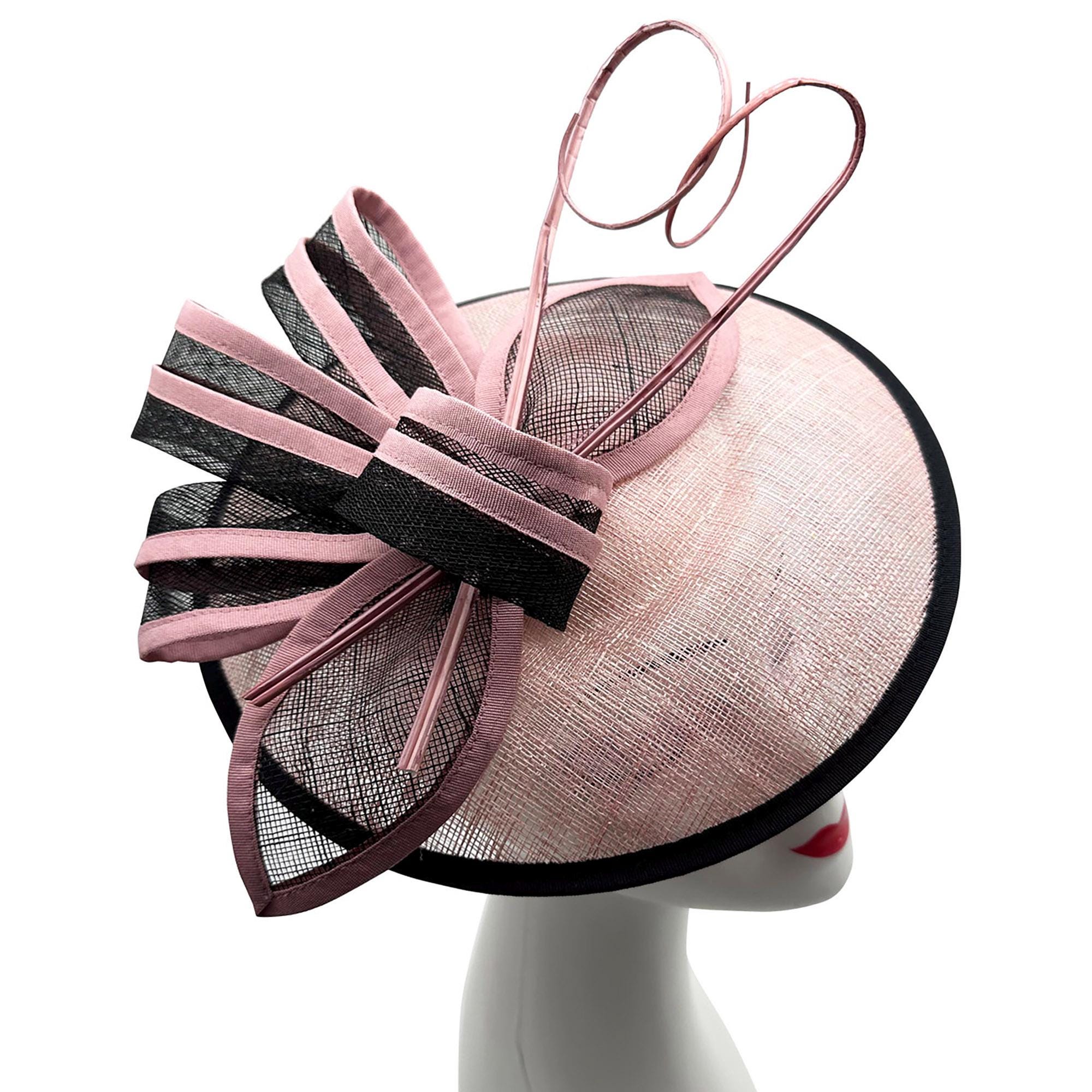 Unique Custom-made Pink & Black Fascinator il_fullxfull.6865434644_lk85.jpg main image 2