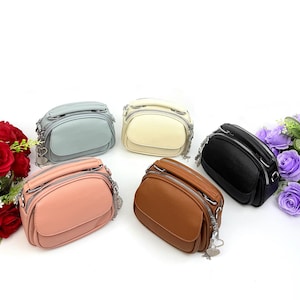 Ladies Women Cross Body Small Messenger Bag Handbag Shoulder Over Bags Phone Bag Gift for Her Crossbody Handbags with Cute Charms