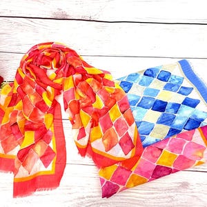Elegant Scarf Colourful Women Large Long Wrap Soft Lightweight Summer Spring Scarf with Choice of Gift Box