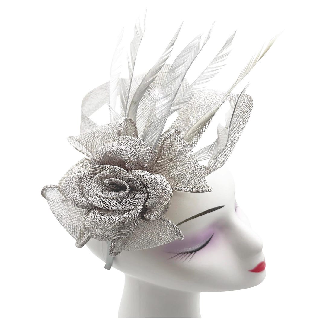 Fascinators Direct Silver Grey Clutch Buy Light Grey Fascinator
