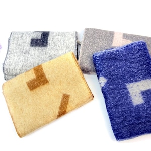 Winter Fluffy Blanket Scarf with Big F Logo Reversible Twin Sided with Tassels Soft & Warm