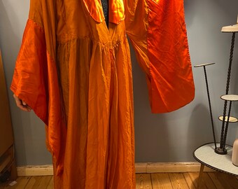 Orange kimono XL japanese korean chinese detail