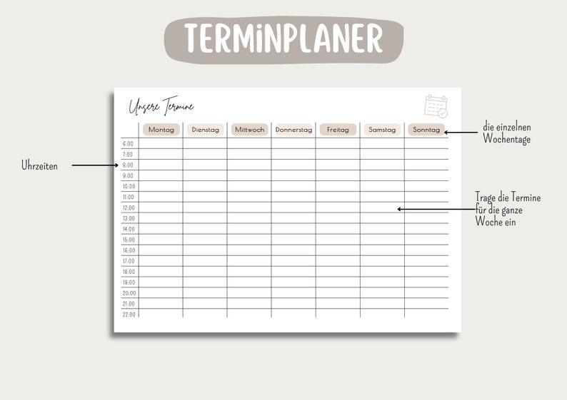 Familienplaner Bundle I Digitaler Download zum ausdrucken I
