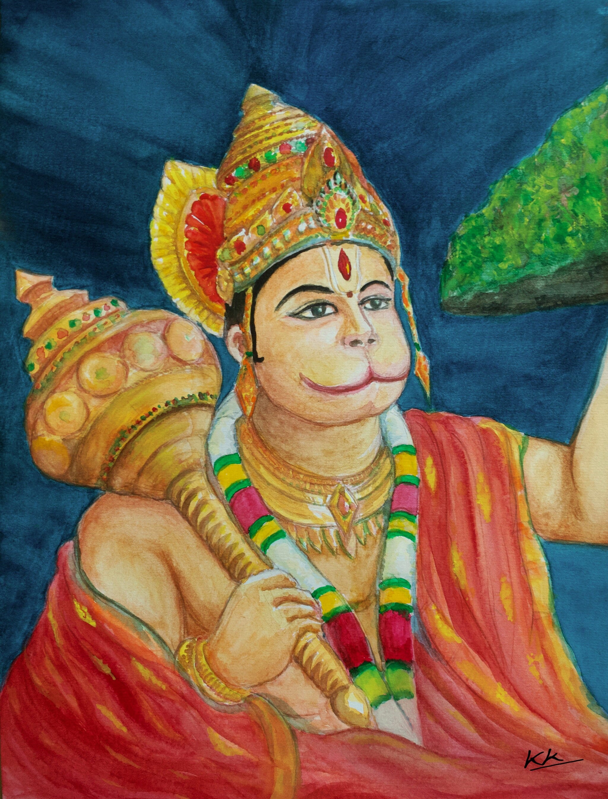 Portrait of Shri Hanuman - Etsy