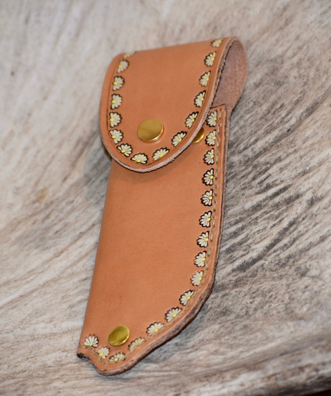 Leather Hoof Pick Holder White Flowers Etsy